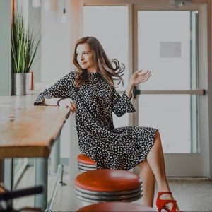 Black & White Animal Print Dress